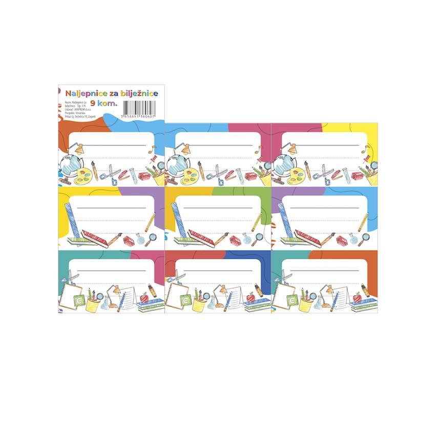 057-7 Naljepnice za bilježnice 1/9