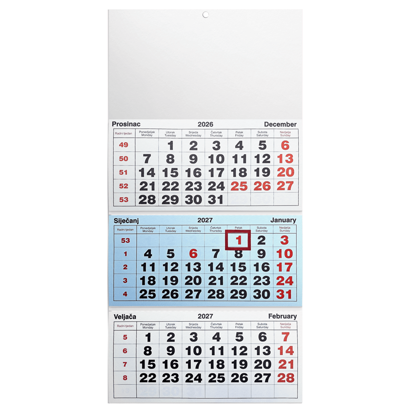 080 Trodijelni kalendar