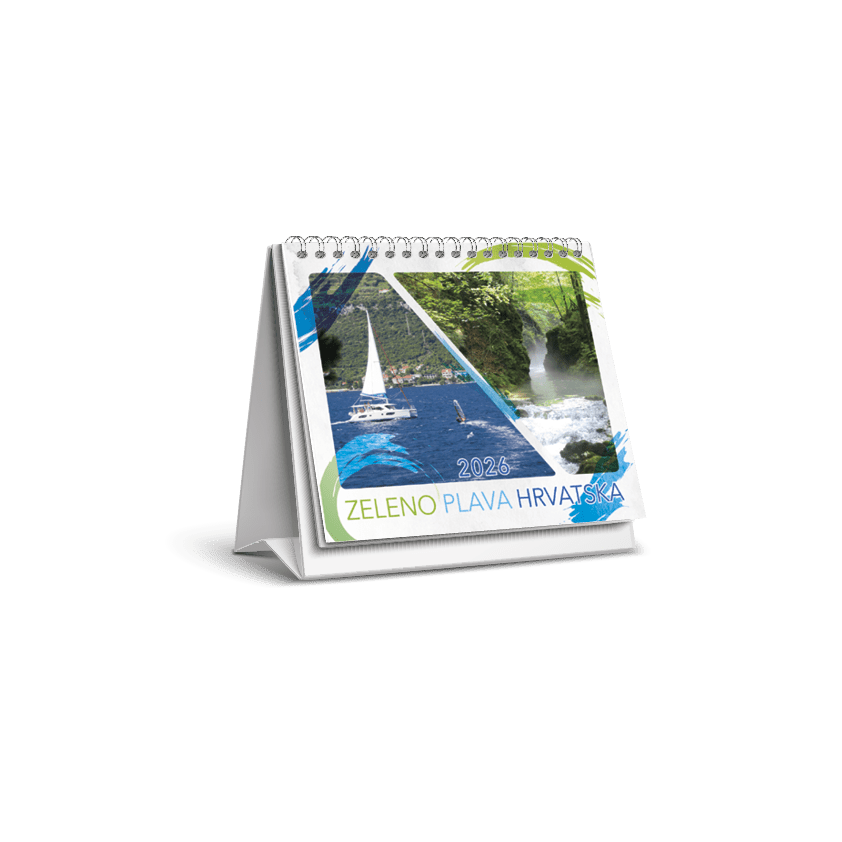 352 Kalendar Stolni Zeleno-Plava Hrvatska